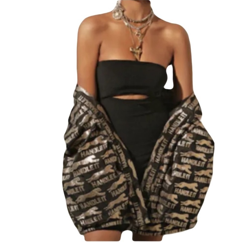 Dylan Lex Dylanlex Handle It Metallic
Gold Robe Jacket designer L, M, S, XS, XXS